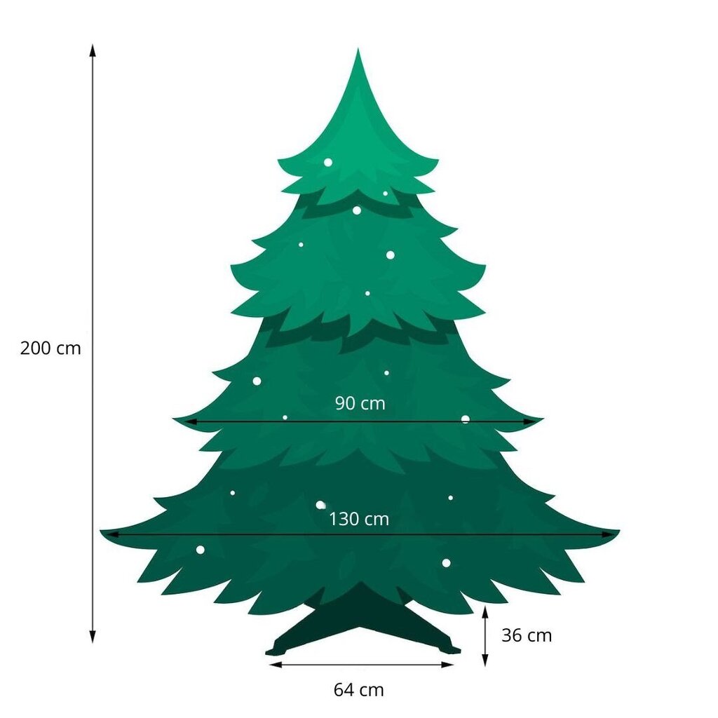 Eglė Vera Springos CT0132, 200 cm kaina ir informacija | Eglutės, vainikai, stovai | pigu.lt