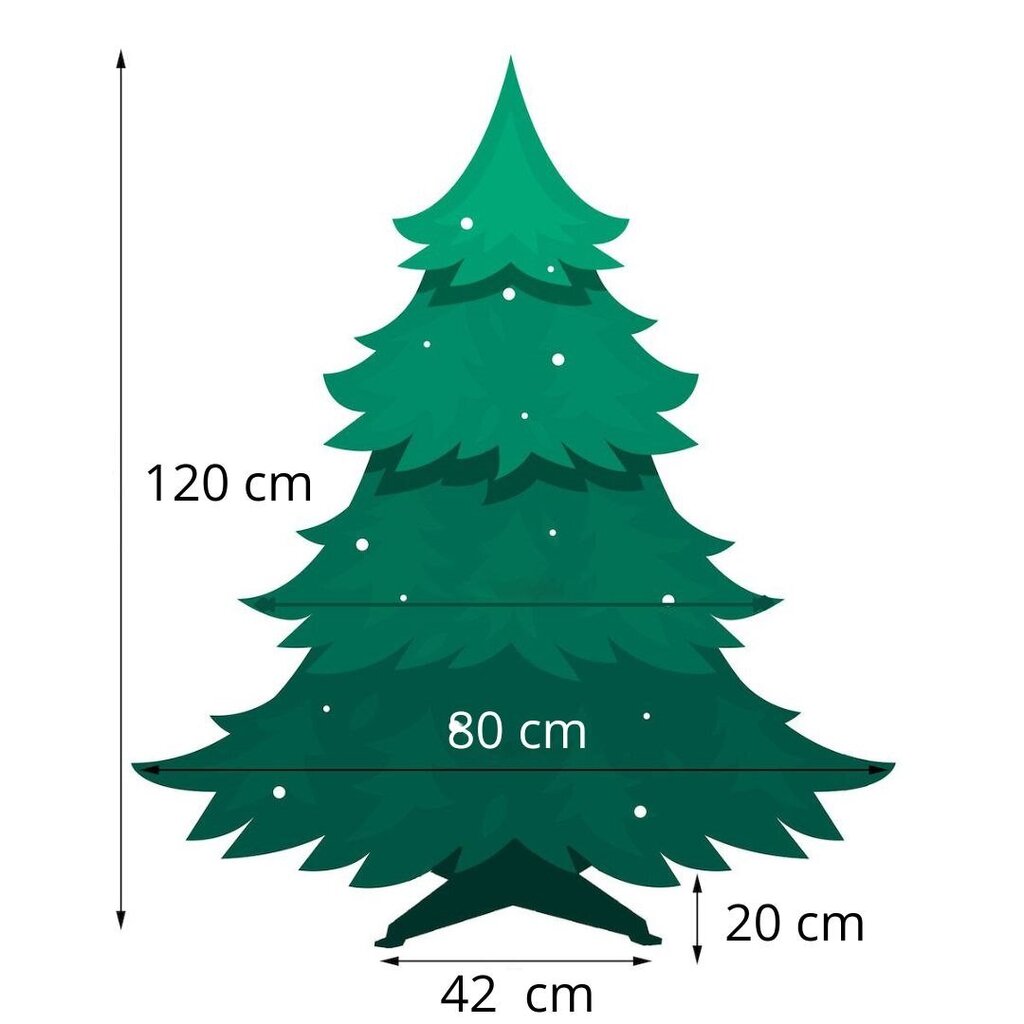 Kalėdinė deimantų eglutė Springos CT0116, 120 cm цена и информация | Eglutės, vainikai, stovai | pigu.lt