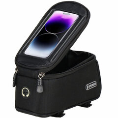 Dviračio krepšys su vieta telefonui Springos BA0023, juodas kaina ir informacija | Krepšiai, telefonų laikikliai | pigu.lt