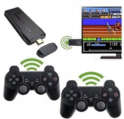 Retro konsole su Hdmi televizoriumi, belaidėmis dviem pulteliais ir 128 GB atmintimi цена и информация | Игровые приставки | pigu.lt