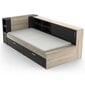 Viengulė lova Aatrium Life Function, 90x190/200 cm, ruda/juoda kaina ir informacija | Lovos | pigu.lt