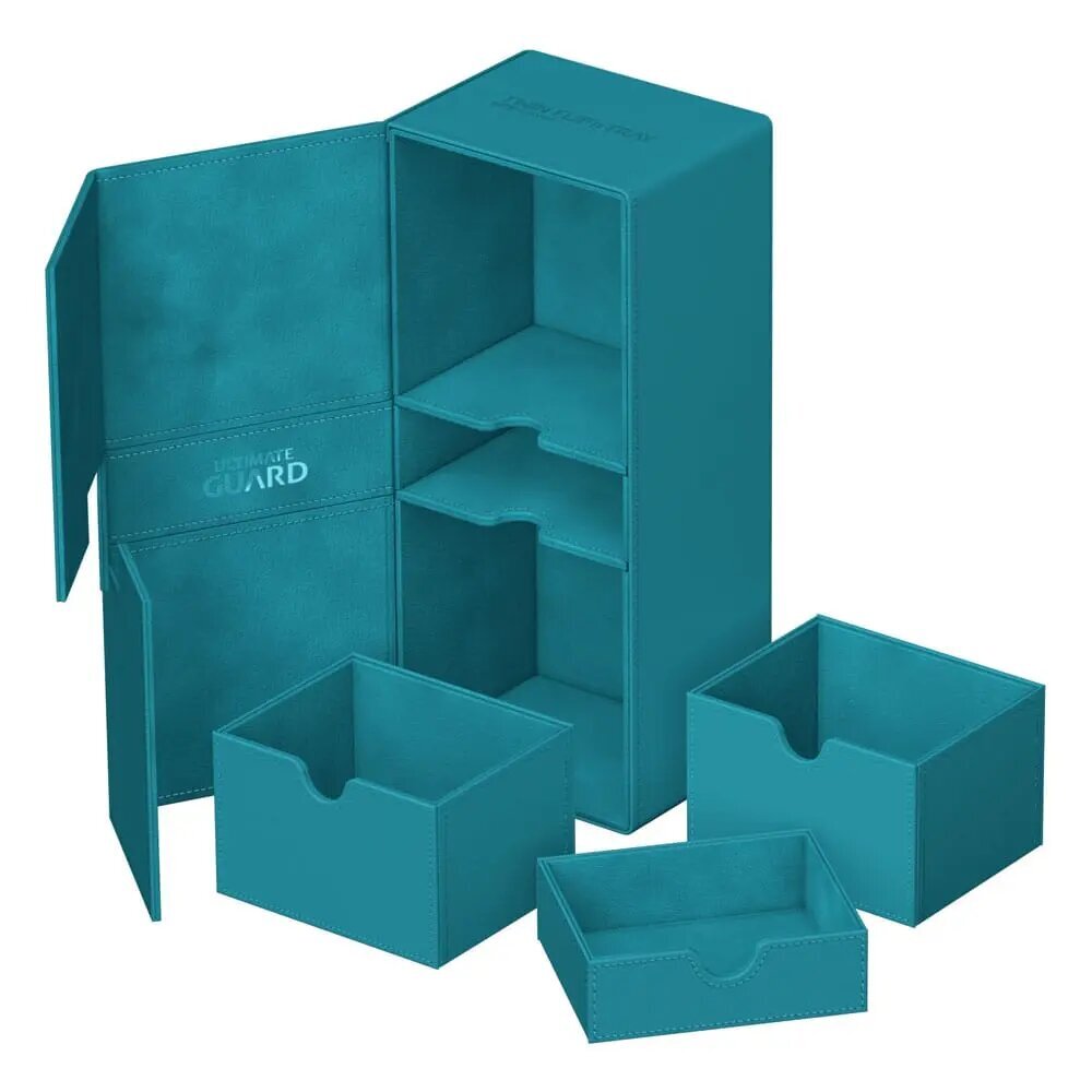 Žaidimų kortelių laikymo dėžė Ultimate Guard Twin Flip`n`Tray 266+, mėlyna цена и информация | Stalo žaidimai, galvosūkiai | pigu.lt