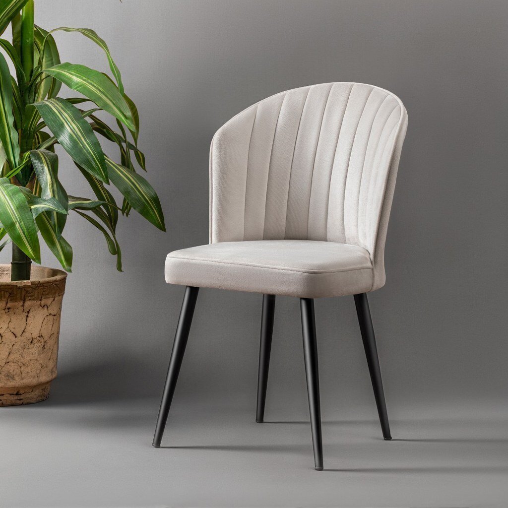4-ių kėdžių komplektas Kalune Design Rubi, baltas цена и информация | Virtuvės ir valgomojo kėdės | pigu.lt