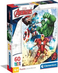 Dėlionė Clementoni Marvel Avengers, 60 d. kaina ir informacija | Dėlionės (puzzle) | pigu.lt