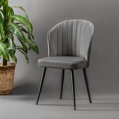 2-jų kėdžių komplektas Kalune Design Rubi, pilkas kaina ir informacija | Virtuvės ir valgomojo kėdės | pigu.lt