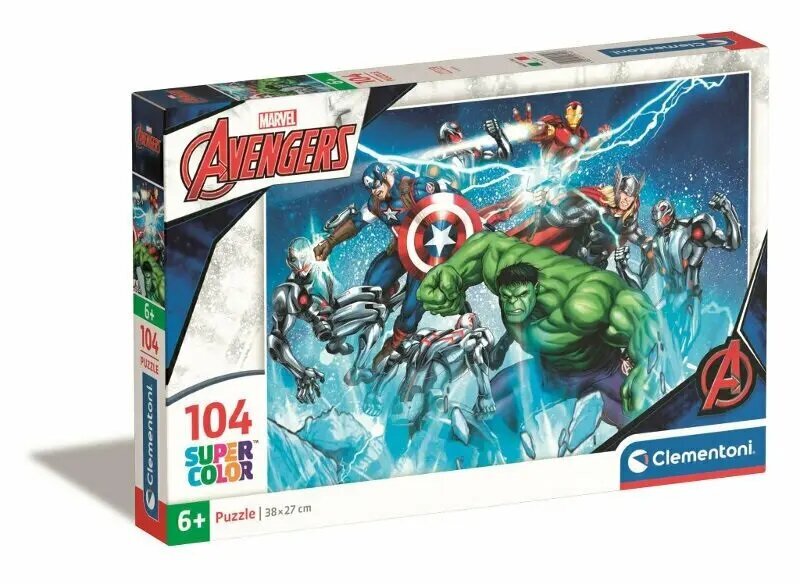 Dėlionė Clementoni Marvel Avengers, 104 d. kaina ir informacija | Dėlionės (puzzle) | pigu.lt