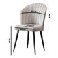 2-jų kėdžių komplektas Kalune Design Rubi, baltas kaina ir informacija | Virtuvės ir valgomojo kėdės | pigu.lt