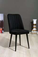 2-jų kėdžių komplektas Kalune Design Vega, juodas kaina ir informacija | Virtuvės ir valgomojo kėdės | pigu.lt