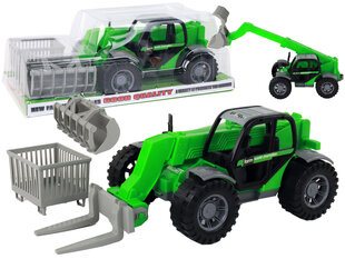 Žemės ūkio traktorius su priedais, žalias kaina ir informacija | Žaislai berniukams | pigu.lt