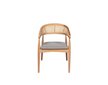 Kėdė Kalune Design Belen, ruda/pilka kaina ir informacija | Virtuvės ir valgomojo kėdės | pigu.lt