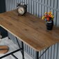 Valgomojo stalas Asir Nordic, rudas/juodas kaina ir informacija | Virtuvės ir valgomojo stalai, staliukai | pigu.lt