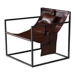Kėdė Kalune Design Nordic, ruda/juoda kaina ir informacija | Virtuvės ir valgomojo kėdės | pigu.lt