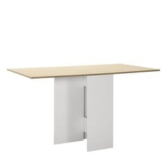 Обеденный стол Asir MMS-506-MB-1, белый/коричневый цена и информация | Кухонные и обеденные столы | pigu.lt