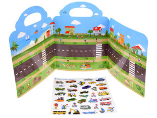Альбом для наклеек - транспортные средства цена и информация | Развивающие игрушки | pigu.lt