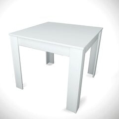 Valgomojo stalas Asir Single 90, baltas kaina ir informacija | Virtuvės ir valgomojo stalai, staliukai | pigu.lt