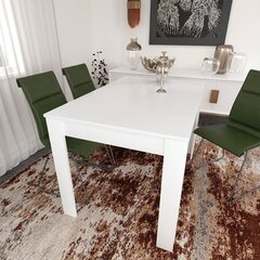 Valgomojo stalas Asir Single 120, baltas kaina ir informacija | Virtuvės ir valgomojo stalai, staliukai | pigu.lt