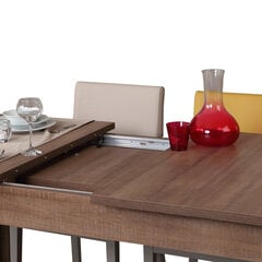 Valgomojo stalas Asir Huqqa, rudas kaina ir informacija | Virtuvės ir valgomojo stalai, staliukai | pigu.lt