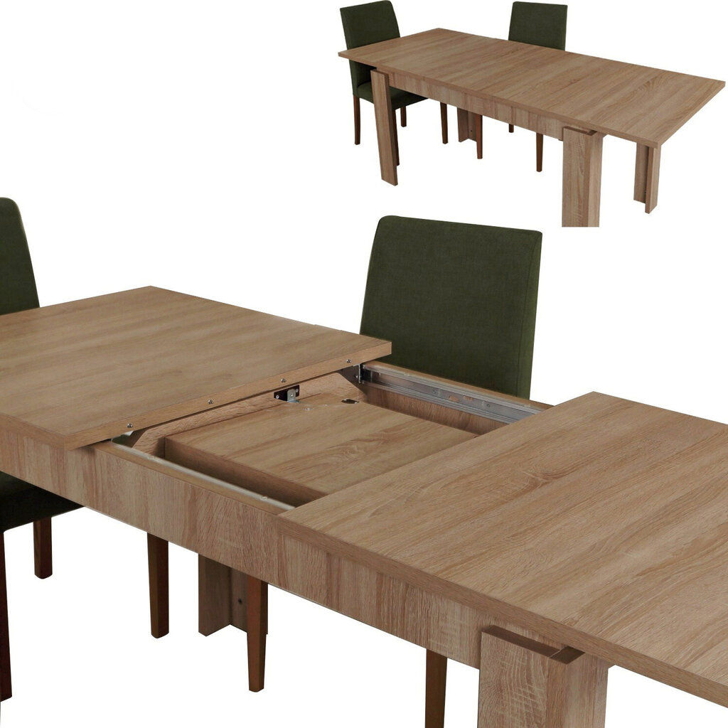 Valgomojo stalas Asir Huqqa, rudas kaina ir informacija | Virtuvės ir valgomojo stalai, staliukai | pigu.lt