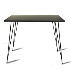 Valgomojo stalas Asir Sandalf Square, juodas kaina ir informacija | Virtuvės ir valgomojo stalai, staliukai | pigu.lt