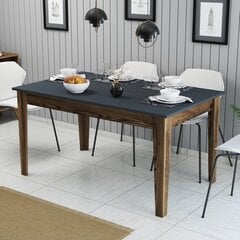 Обеденный стол Asir Milan 513, коричневый/черный цена и информация | Кухонные и обеденные столы | pigu.lt