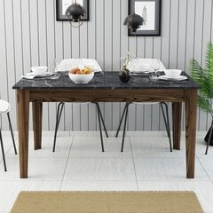 Valgomojo stalas Asir Milan 518, rudas/juodas kaina ir informacija | Virtuvės ir valgomojo stalai, staliukai | pigu.lt