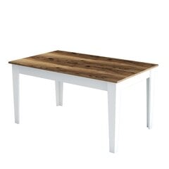 Stalas Kalune Design Milan 520, rudas/baltas kaina ir informacija | Virtuvės ir valgomojo stalai, staliukai | pigu.lt