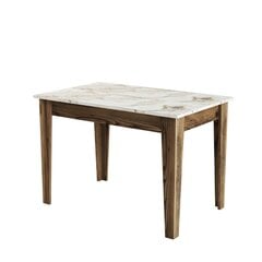 Обеденный стол Asir Kiev 506, коричневый/белый цена и информация | Кухонные и обеденные столы | pigu.lt