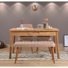 обеденный комплект из 4-х частей Asir Santiago Atlantice, коричневый/розовый цена и информация | Комплекты мебели для столовой | pigu.lt
