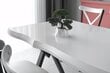 Valgomojo stalas Asir Efor 1411, baltas/juodas цена и информация | Virtuvės ir valgomojo stalai, staliukai | pigu.lt