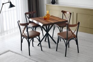 Stalas Kalune Design Safir-1462, rudas/juodas kaina ir informacija | Virtuvės ir valgomojo stalai, staliukai | pigu.lt