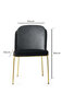 2-jų kėdžių komplektas Kalune Design Dore 103 V2, juodas/aukso цена и информация | Virtuvės ir valgomojo kėdės | pigu.lt