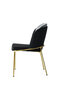 2-jų kėdžių komplektas Kalune Design Dore 103 V2, juodas/aukso цена и информация | Virtuvės ir valgomojo kėdės | pigu.lt
