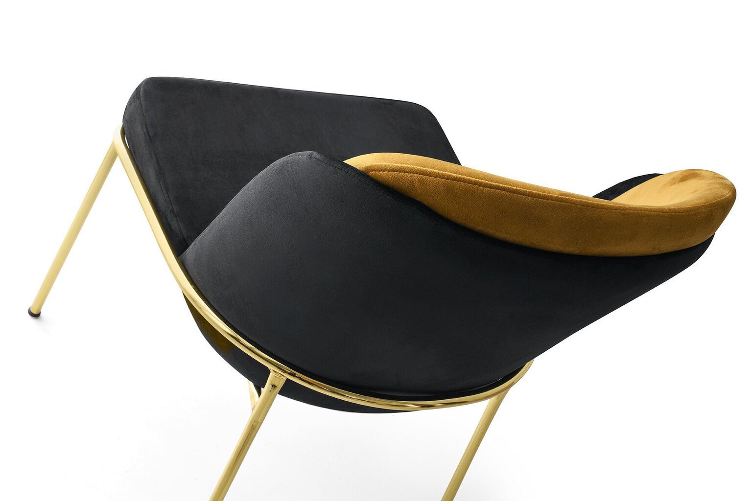 4-ių kėdžių komplektas Kalune Design Dore - 106, juodas/auksinis kaina ir informacija | Virtuvės ir valgomojo kėdės | pigu.lt