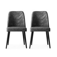 2-ių kėdžių komplektas Kalune Design Dallas 527 V2, pilkas kaina ir informacija | Virtuvės ir valgomojo kėdės | pigu.lt