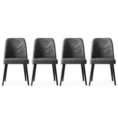4-ių kėdžių komplektas Kalune Design Dallas - 527, pilkas цена и информация | Стулья для кухни и столовой | pigu.lt