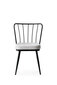 4-ių kėdžių komplektas Kalune Design Yildiz - 940, juodas/baltas kaina ir informacija | Virtuvės ir valgomojo kėdės | pigu.lt