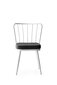 4-ių kėdžių komplektas Kalune Design Yildiz 962 V4, pilkas/baltas цена и информация | Virtuvės ir valgomojo kėdės | pigu.lt