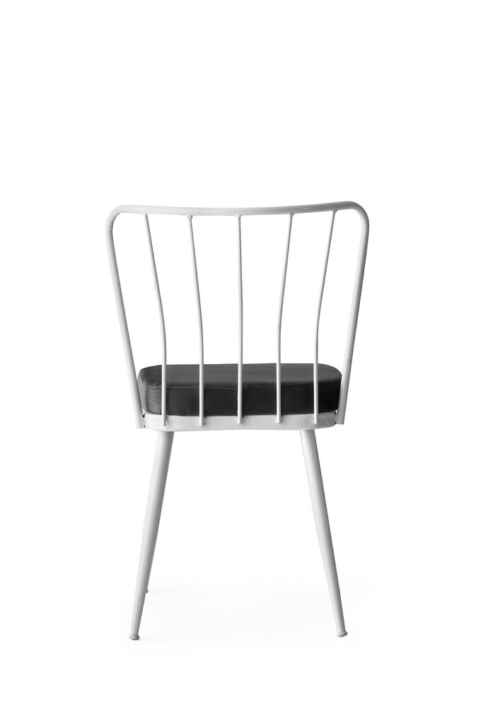 4-ių kėdžių komplektas Kalune Design Yildiz 962 V4, pilkas/baltas цена и информация | Virtuvės ir valgomojo kėdės | pigu.lt