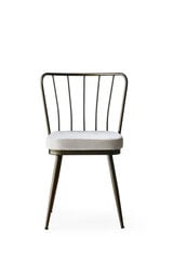 4-ių kėdžių komplektas Kalune Design Yildiz 985 V4, baltas/juodas kaina ir informacija | Virtuvės ir valgomojo kėdės | pigu.lt