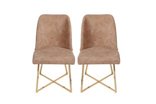 2-jų kėdžių komplektas Kalune Design Madrid 913 V2, smėlio kaina ir informacija | Virtuvės ir valgomojo kėdės | pigu.lt