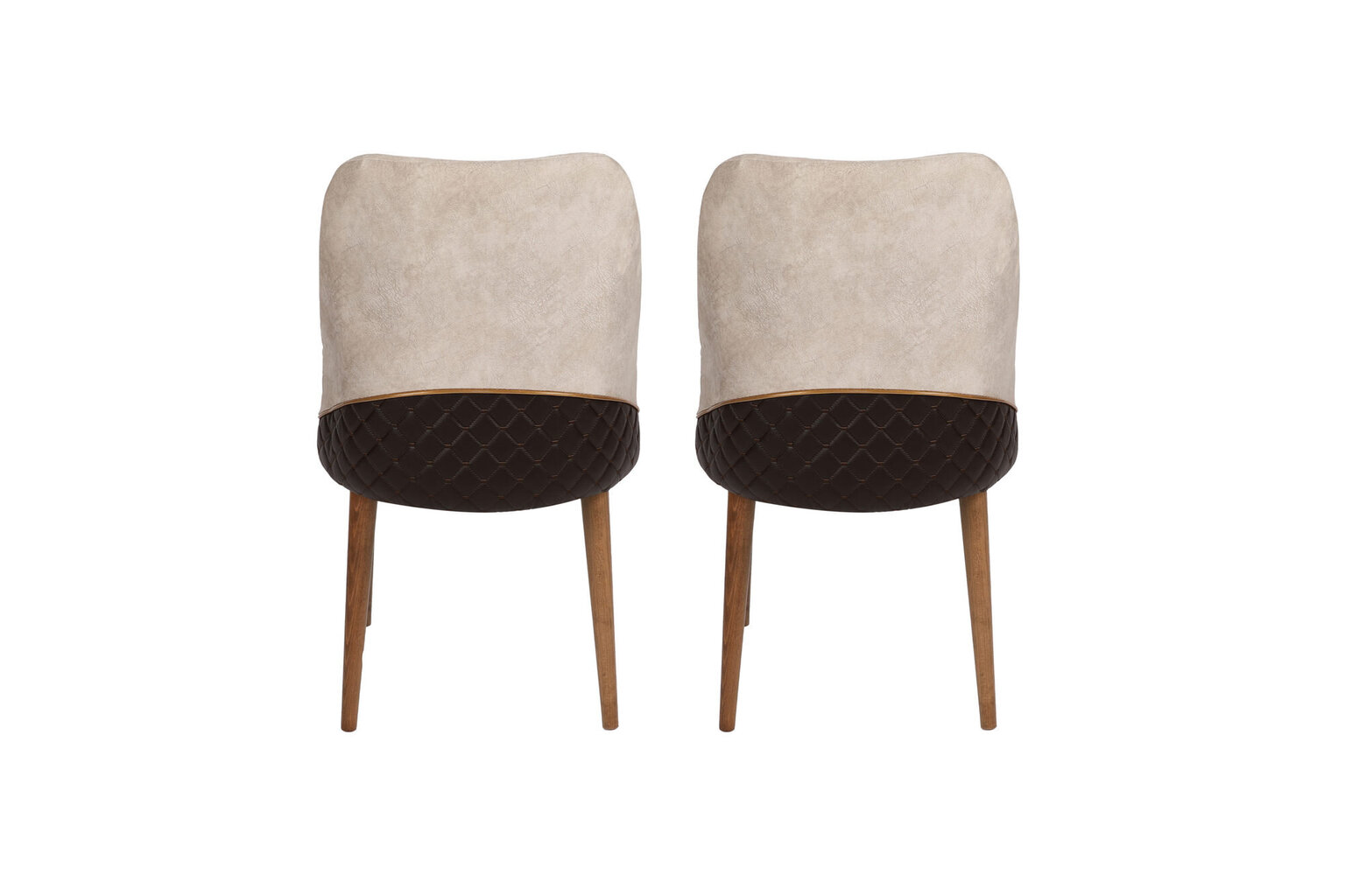 2-jų kėdžių komplektas Kalune Design Nova 071 V2, smėlio kaina ir informacija | Virtuvės ir valgomojo kėdės | pigu.lt