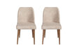 2-jų kėdžių komplektas Kalune Design Nova 071 V2, smėlio kaina ir informacija | Virtuvės ir valgomojo kėdės | pigu.lt
