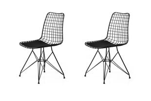 2-ių kėdžių komplektas Kalune Design Tivoli 271, juodas kaina ir informacija | Virtuvės ir valgomojo kėdės | pigu.lt