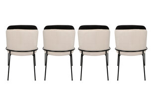 4-ių kėdžių komplektas Kalune Design Dore 145 V4, juodas/baltas kaina ir informacija | Virtuvės ir valgomojo kėdės | pigu.lt
