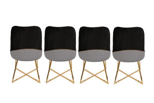 4-ių kėdžių komplektas Kalune Design Madrid 911 V4, juodas kaina ir informacija | Virtuvės ir valgomojo kėdės | pigu.lt