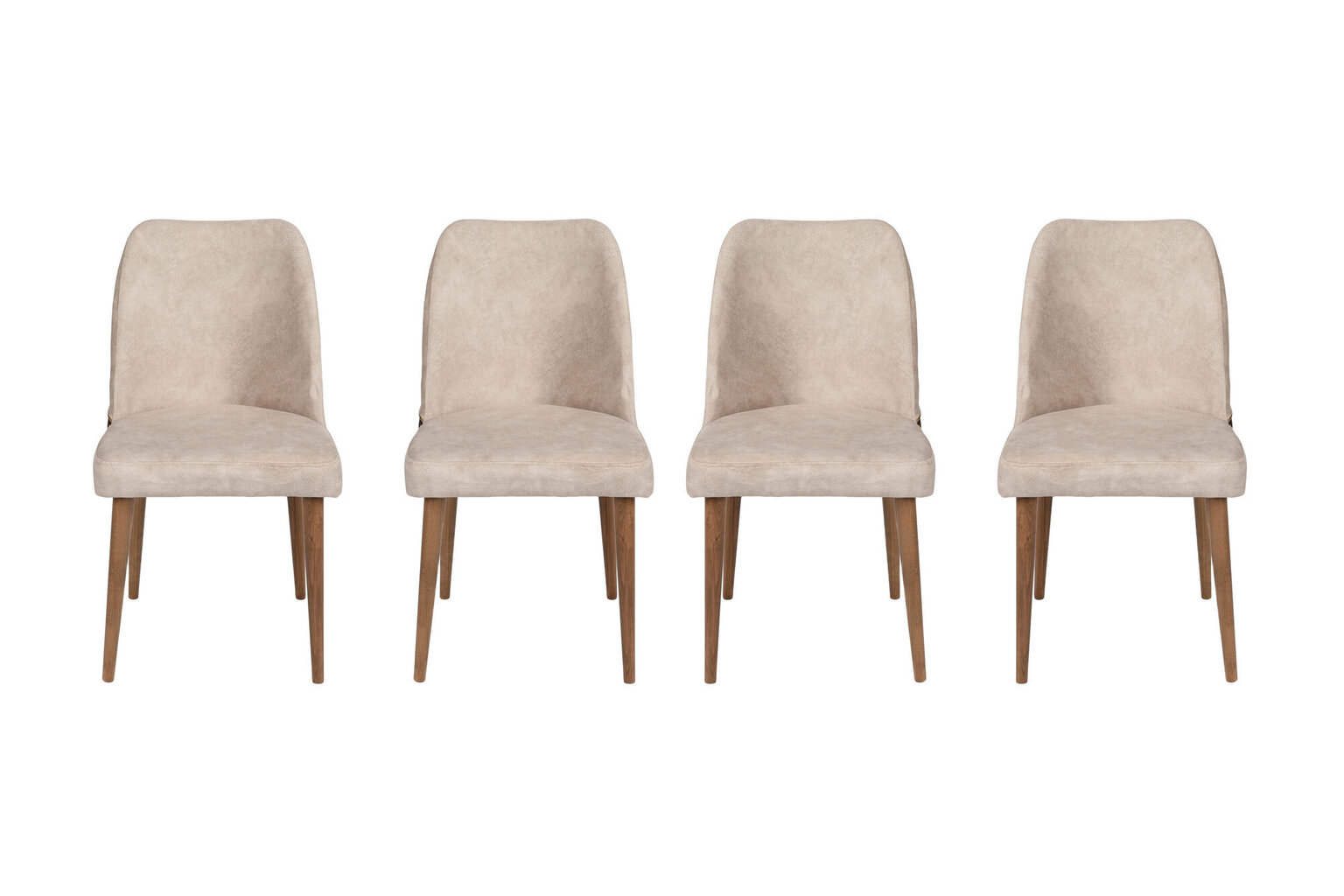 4-ių kėdžių kompletkas Kalune Design Nova 071, smėlio/rudas kaina ir informacija | Virtuvės ir valgomojo kėdės | pigu.lt