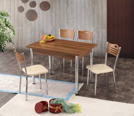 Valgomojo stalas Asir Polo - 1308, rudas kaina ir informacija | Virtuvės ir valgomojo stalai, staliukai | pigu.lt