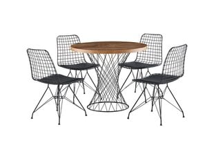 Stalas Kalune Design Pota-1483, rudas/juodas kaina ir informacija | Virtuvės ir valgomojo stalai, staliukai | pigu.lt