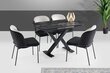 Valgomojo stalas Asir Viva 1083, juodas kaina ir informacija | Virtuvės ir valgomojo stalai, staliukai | pigu.lt