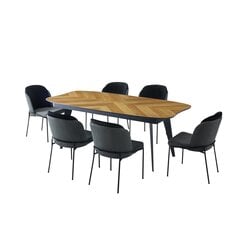 Обеденный стол Asir LR - 951, коричневый/черный цена и информация | Кухонные и обеденные столы | pigu.lt